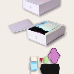 Menstrual box. Caja de higiene menstrual para colegios