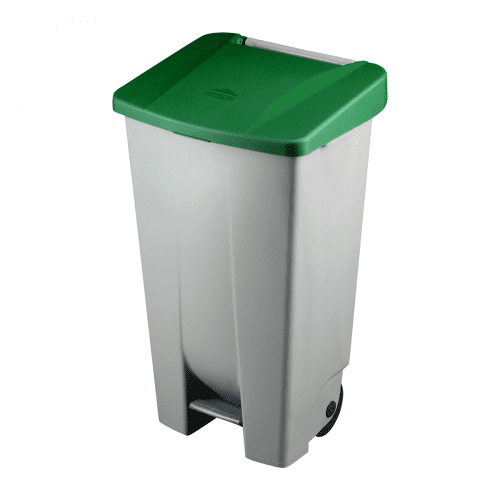 Contenedor Selectivo 120L con Pedal y Tapa Verde