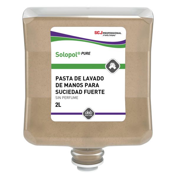 Jabón de manos Industrial en pasta dispensación manual SCJohnson DEB Solopol Pure. 4 Cargas 2000ml.