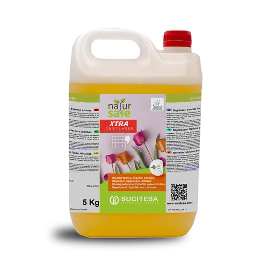 Desengrasante Cocinas NATURSAFE XTRA DEGREASER. Pack de 4. Bidones de 5L.