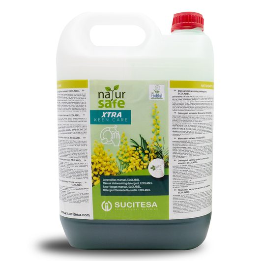 Lavavajillas Manual Ecolabel NATURSAFE XTRA KEEN CARE. Pack de 4. Bidones de 5L.