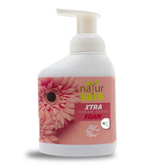 Espuma jabón lavamanos Ecolabel NATURSAFE. 16 botellas de 500ml.