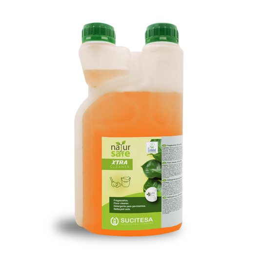 Fregasuelos Ecolabel NATURSAFE XTRA CLEANER. Pack de 12 botellas de 1L.